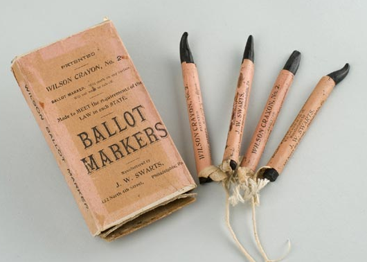 Crayon Ballot Markers From 1908